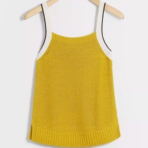 Anthropologie Yellow Knit Tank Top
